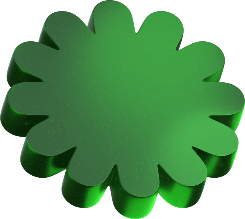 green abstract shape